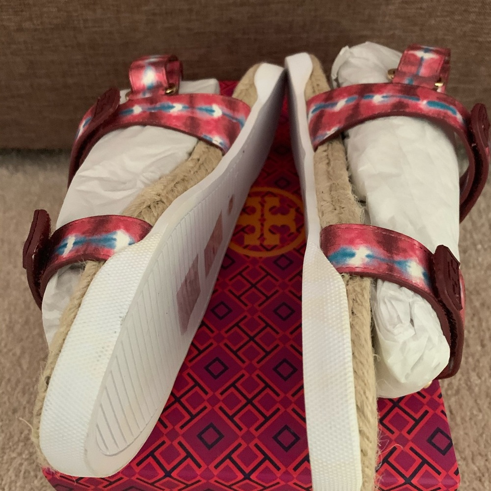 Tory Burch Strappy Print Espadrilles - Picture 4 of 6